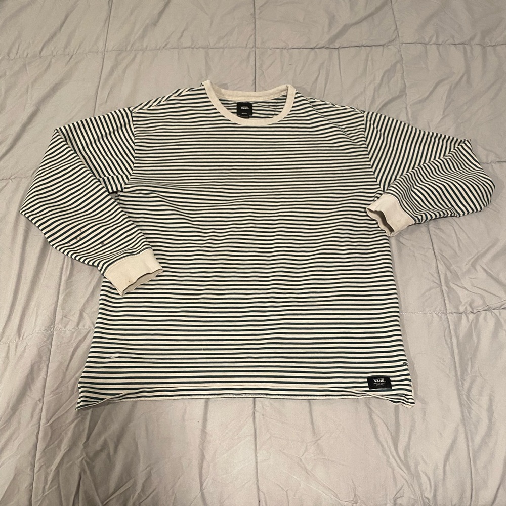 vans striped long sleeve medium